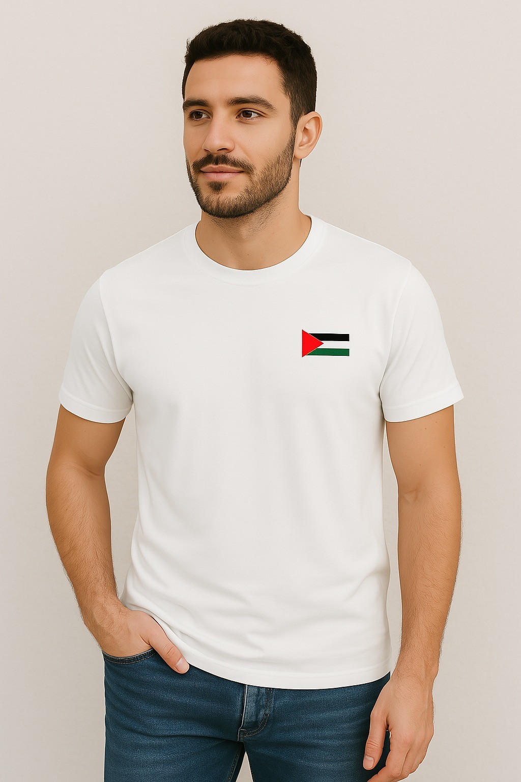 POT23 White  Men's T shirt